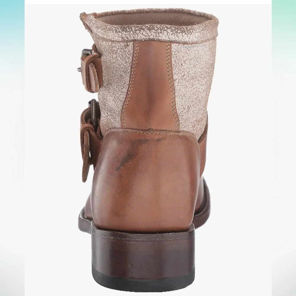 STETSON WOMENS MIA Western Boots - size 6.5 - ankle boots leather brown tan - Picture 16 of 16